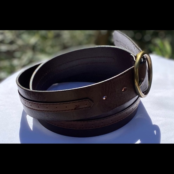 VTG Eddie Bauer🇺🇸 Made Leather Belt, Sz 30 - Picture 3 of 11
